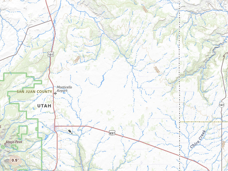 Radar-estimated hail-size map of the storm over Monticello, UT on Jul 19, 2026