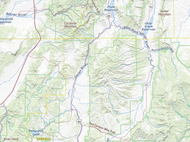 Radar-estimated hail-size map of the storm over Panguitch, UT on Jul 14, 2026