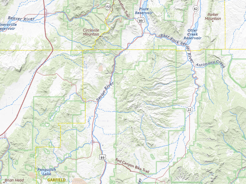 Radar-estimated hail-size map of the storm over Panguitch, UT on Jul 19, 2026