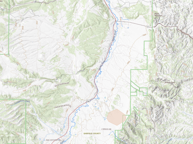 Radar-estimated hail-size map of the storm over Panguitch, UT