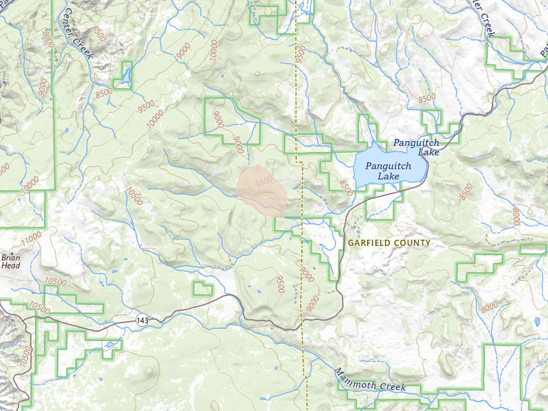 Radar-estimated hail-size map of the storm over Paragonah, UT on Jul 19, 2026