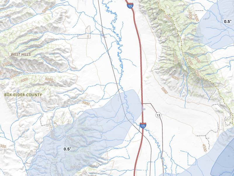 NEXRAD radar-signature map of the hail storm over Plymouth, UT on Jun 27, 2026