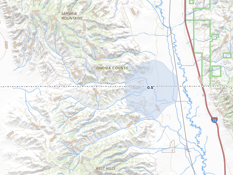 NEXRAD radar-signature map of the hail storm over Portage, UT on Jul 7, 2026