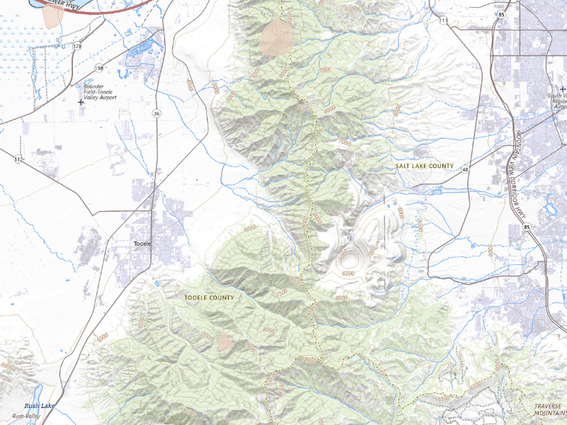 Radar-estimated hail-size map of the storm over Tooele, UT