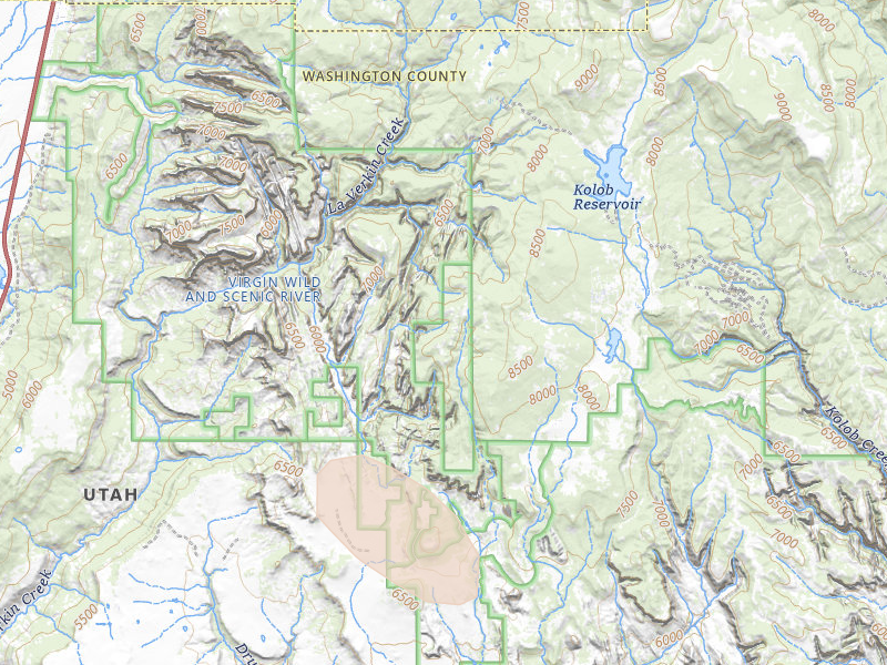 Radar-estimated hail-size map of the storm over Virgin, UT on Jul 18, 2026