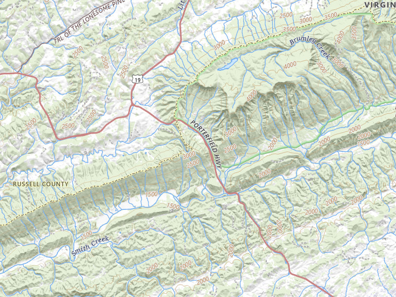 Radar-estimated hail-size map of the storm over Abingdon, VA on Jul 4, 2026