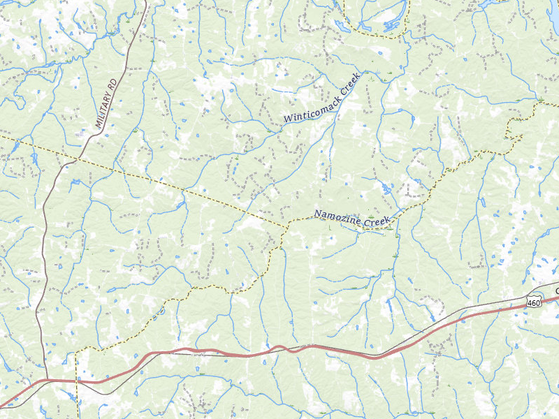 NEXRAD radar-signature map of the hail storm over Amelia Court House, VA on Jul 6, 2026