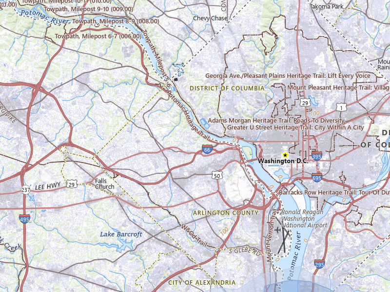 NEXRAD radar-signature map of the hail storm over Arlington, VA on Aug 10, 2026
