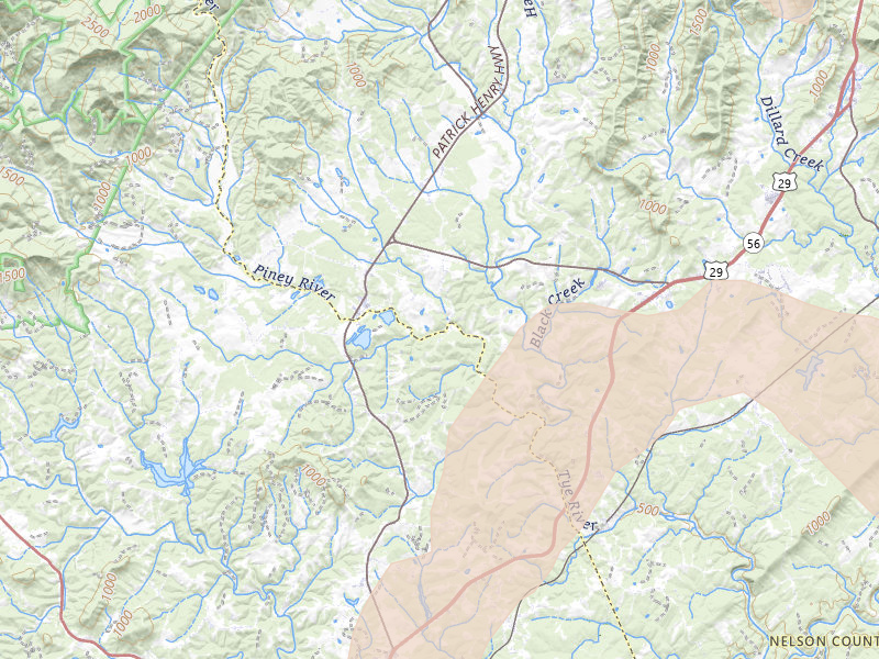 Radar-estimated hail-size map of the storm over Arrington, VA on Jul 4, 2026