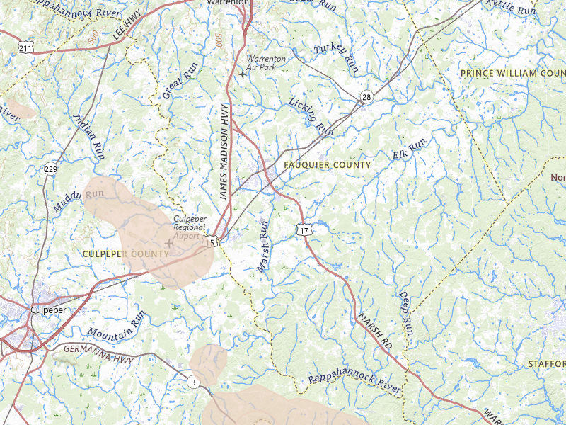 Radar-estimated hail-size map of the storm over Bealeton, VA on Jul 28, 2026