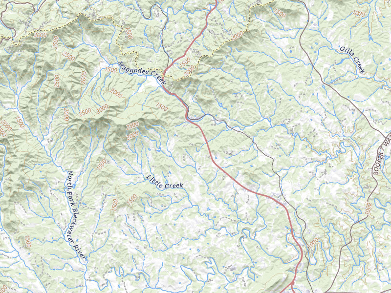 Radar-estimated hail-size map of the storm over Boones Mill, VA on Jul 21, 2026
