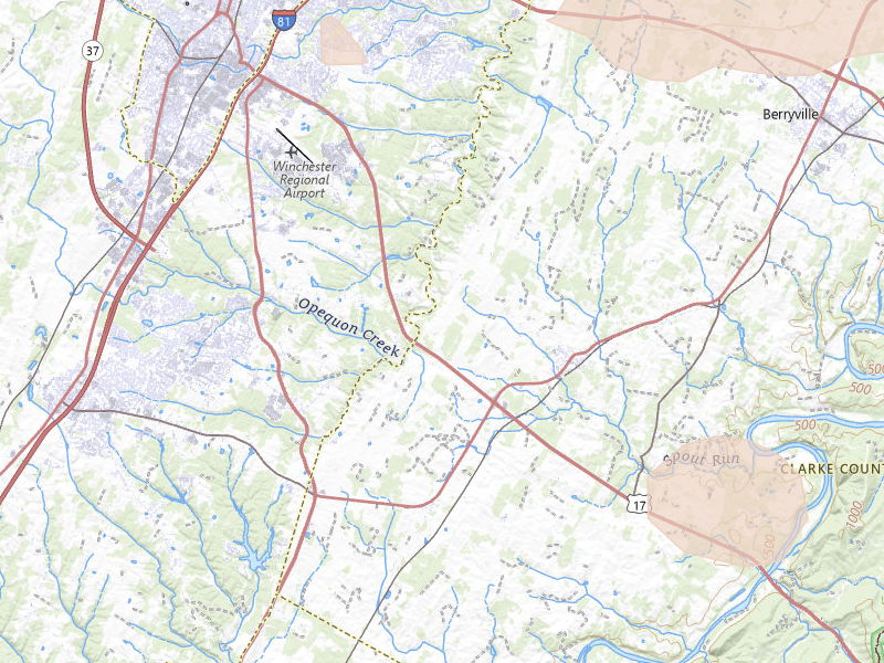 Radar-estimated hail-size map of the storm over Boyce, VA on Jul 28, 2026