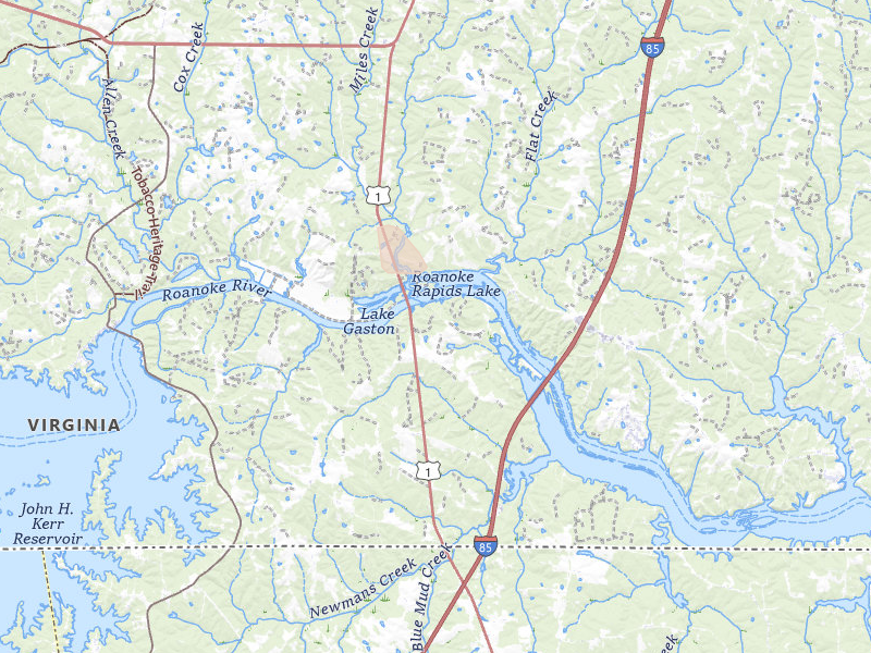 Radar-estimated hail-size map of the storm over Boydton, VA