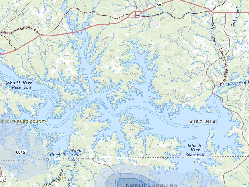 NEXRAD radar-signature map of the hail storm over Boydton, VA on Sep 4, 2026