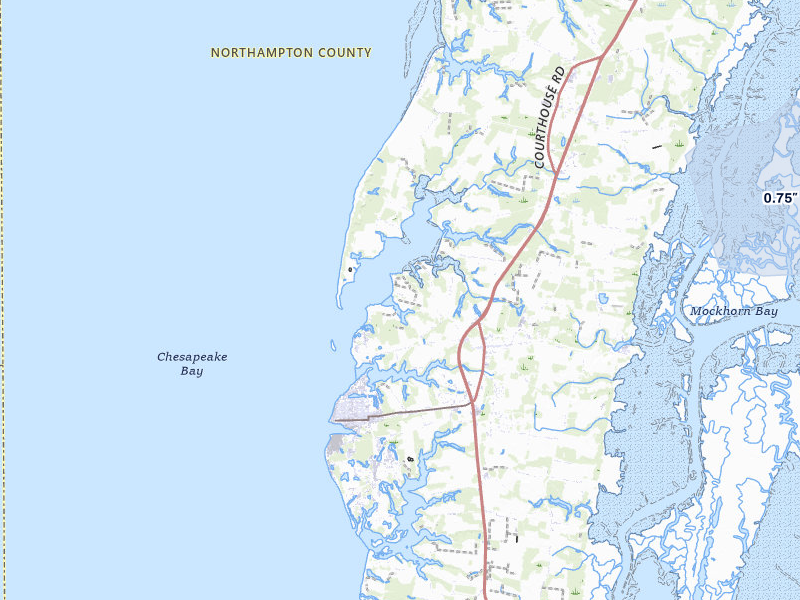 NEXRAD radar-signature map of the hail over Cape Charles, VA