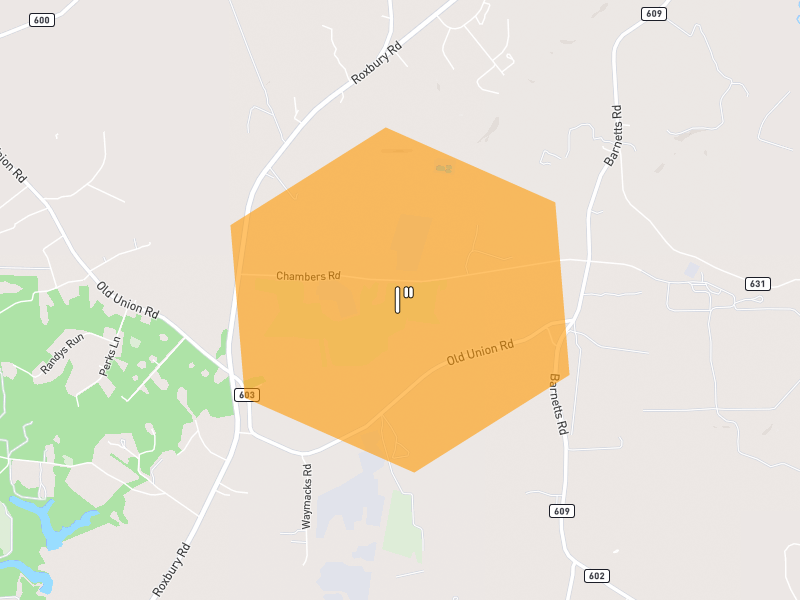 Hail map of Charles City, VA on Jun 27, 2026, hail up to 1"