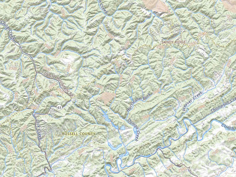 Radar-estimated hail-size map of the storm over Cleveland, VA on Aug 11, 2026
