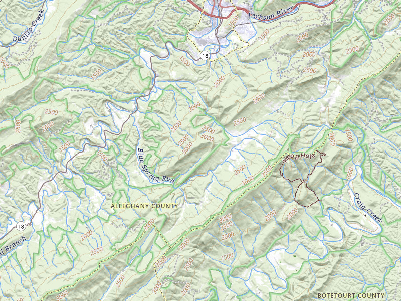 NEXRAD radar-signature map of the hail storm over Covington, VA on May 13, 2026