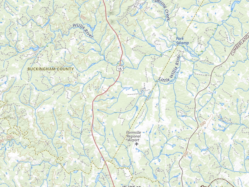 NEXRAD radar-signature map of the hail storm over Farmville, VA on May 27, 2026