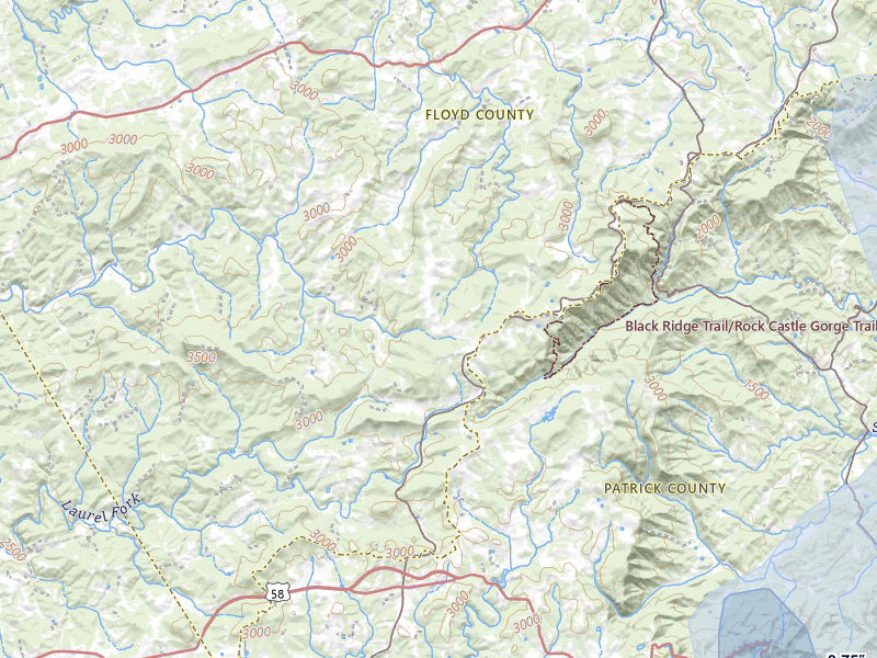 NEXRAD radar-signature map of the hail storm over Floyd, VA on Aug 22, 2026