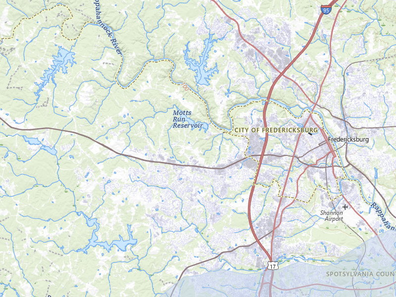 NEXRAD radar-signature map of the hail storm over Fredericksburg, VA on Jul 22, 2026