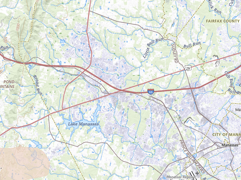 Radar-estimated hail-size map of the storm over Gainesville, VA on May 27, 2026