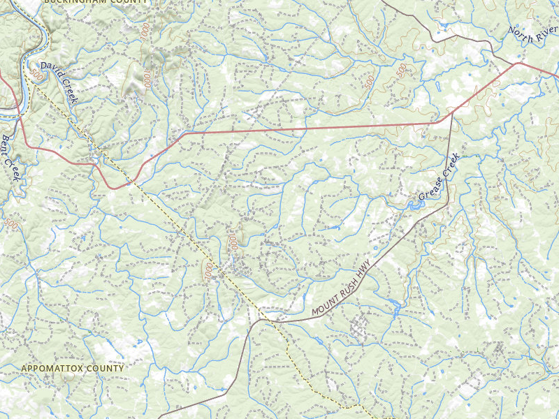 NEXRAD radar-signature map of the hail storm over Gladstone, VA on Jul 5, 2026