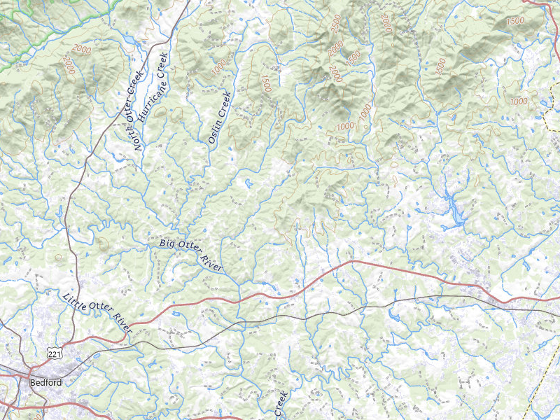 Radar-estimated hail-size map of the storm over Goode, VA on May 21, 2026