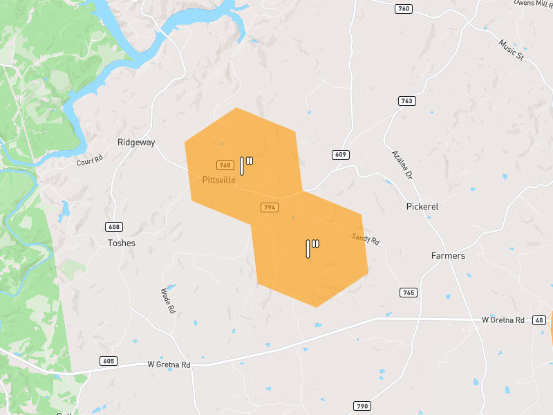 Hail map of Gretna, VA on Jul 4, 2026, hail up to 1"