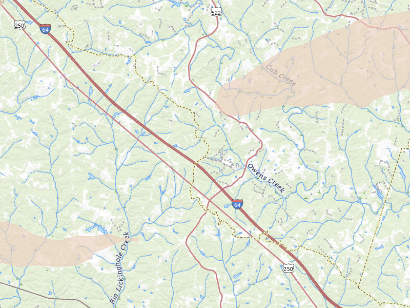 Radar-estimated hail-size map of the storm over Gum Spring, VA on Jul 21, 2026