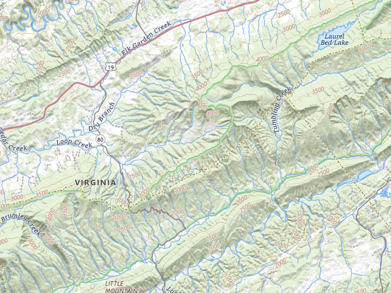 Radar-estimated hail-size map of the storm over Honaker, VA on Jul 4, 2026