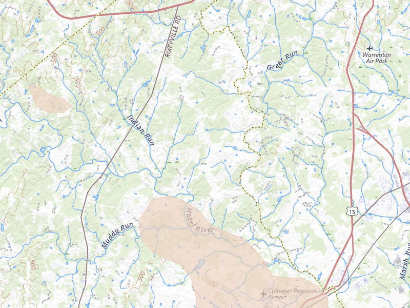 Radar-estimated hail-size map of the storm over Jeffersonton, VA on Jul 28, 2026