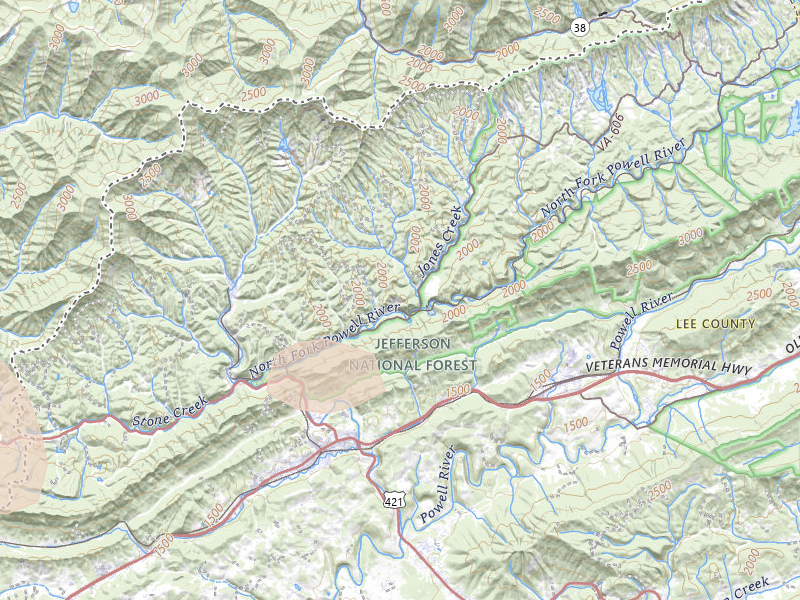 Radar-estimated hail-size map of the storm over Keokee, VA on Aug 11, 2026