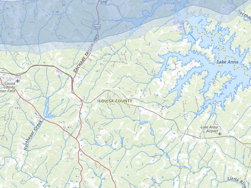 NEXRAD radar-signature map of the hail over Mineral, VA