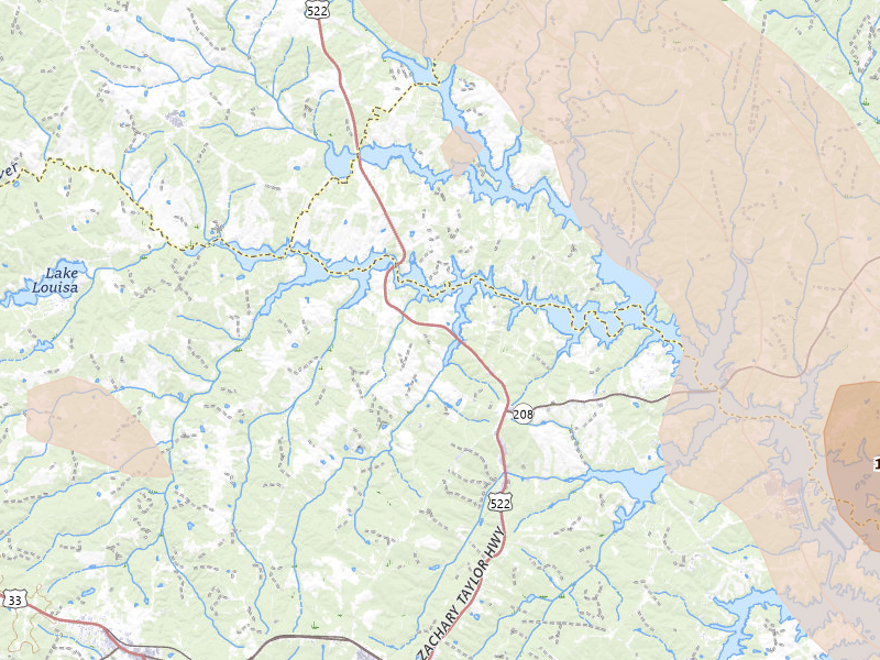 Radar-estimated hail-size map of the storm over Mineral, VA on Sep 4, 2026