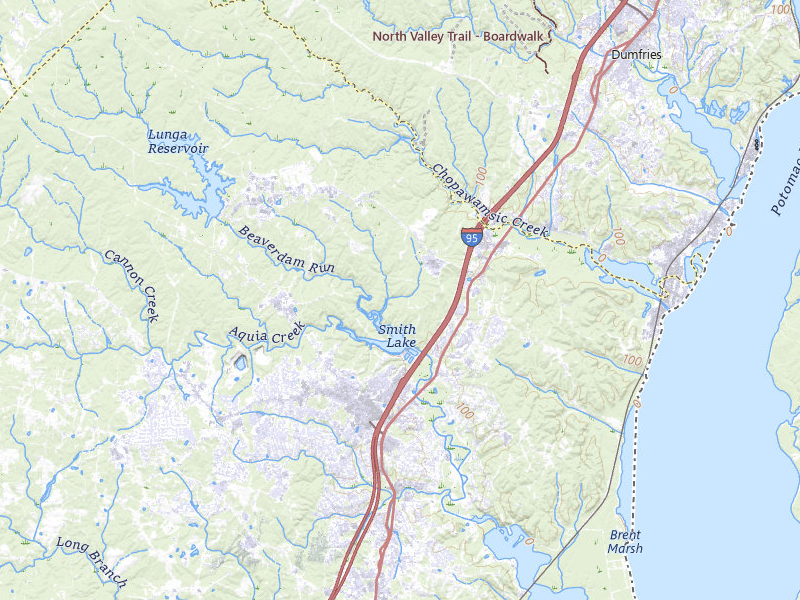Radar-estimated hail-size map of the storm over Quantico, VA on Jul 9, 2026