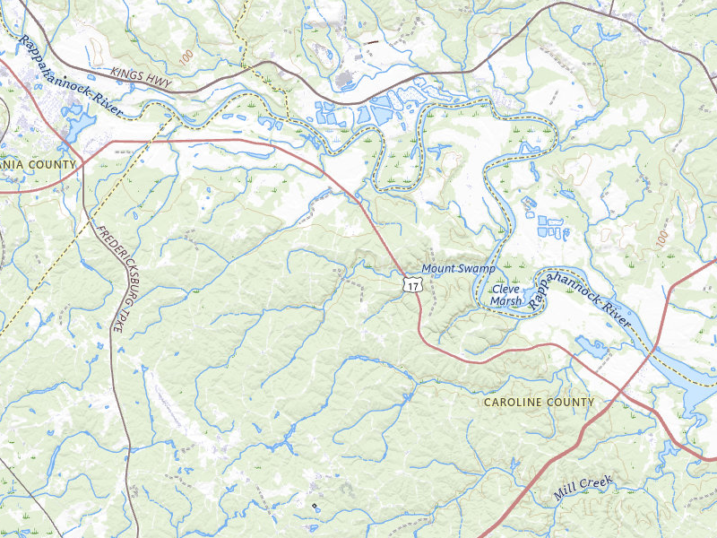 Radar-estimated hail-size map of the storm over Rappahannock Academy, VA on May 27, 2026