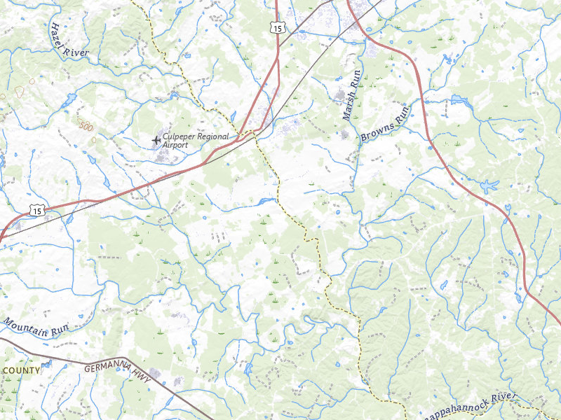 Radar-estimated hail-size map of the storm over Remington, VA on Jul 5, 2026