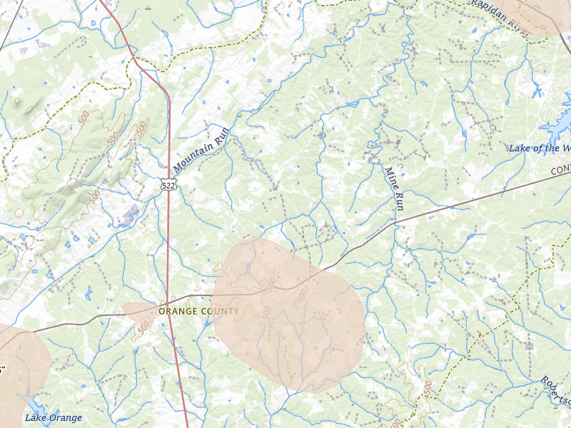 Radar-estimated hail-size map of the storm over Rhoadesville, VA on Sep 2, 2026