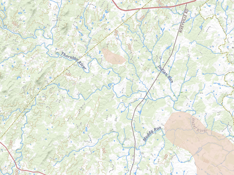 Radar-estimated hail-size map of the storm over Rixeyville, VA on Jul 28, 2026