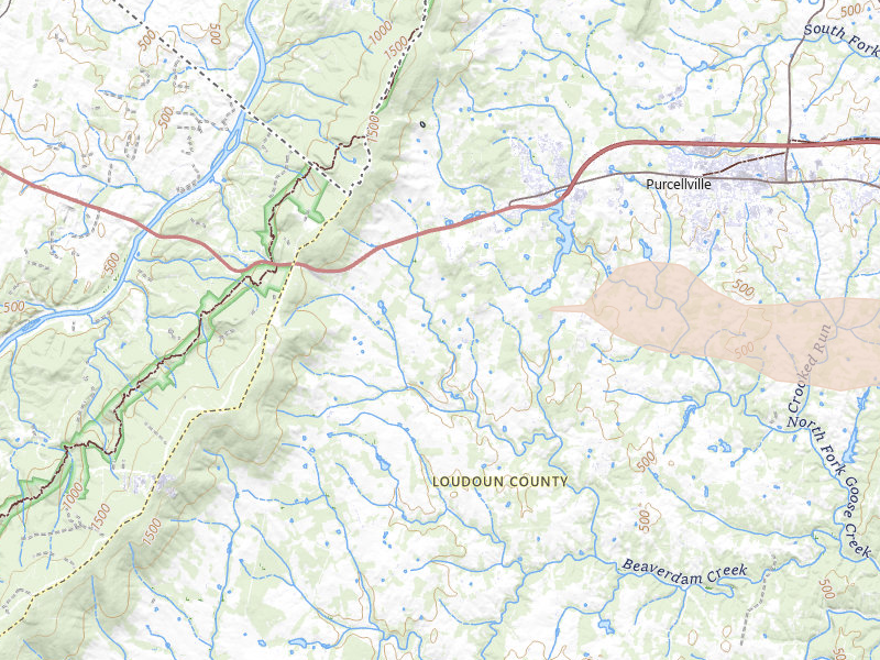 Radar-estimated hail-size map of the storm over Round Hill, VA on Jul 21, 2026