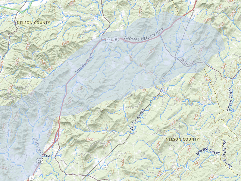 NEXRAD radar-signature map of the hail storm over Shipman, VA on Apr 1, 2026