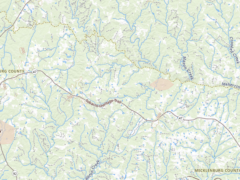 Radar-estimated hail-size map of the storm over South Hill, VA on Aug 20, 2026
