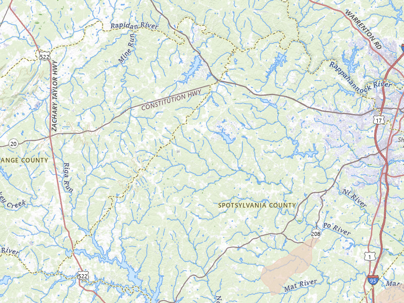 Radar-estimated hail-size map of the storm over Spotsylvania, VA on Jun 14, 2026