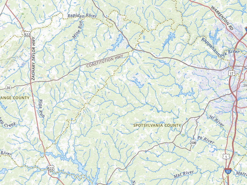 Radar-estimated hail-size map of the storm over Spotsylvania, VA on Jul 9, 2026