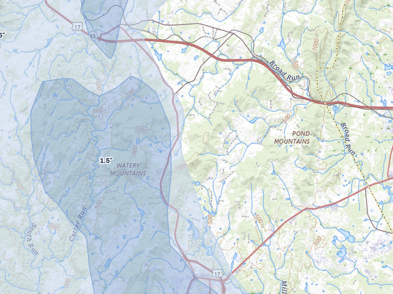 NEXRAD radar-signature map of the hail storm over The Plains, VA on Sep 2, 2026
