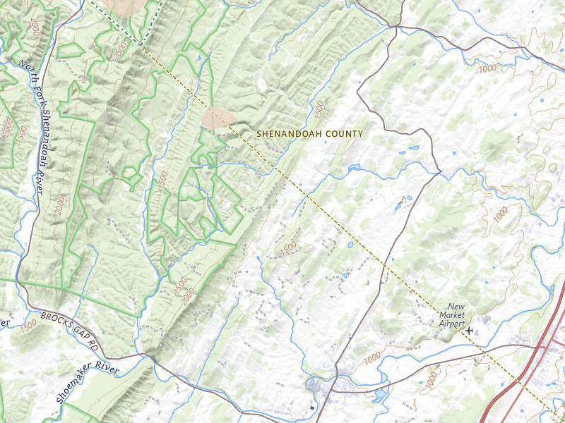 Radar-estimated hail-size map of the storm over Timberville, VA on Aug 8, 2026