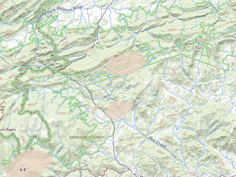 Radar-estimated hail-size map of the storm over Troutdale, VA on Apr 1, 2026