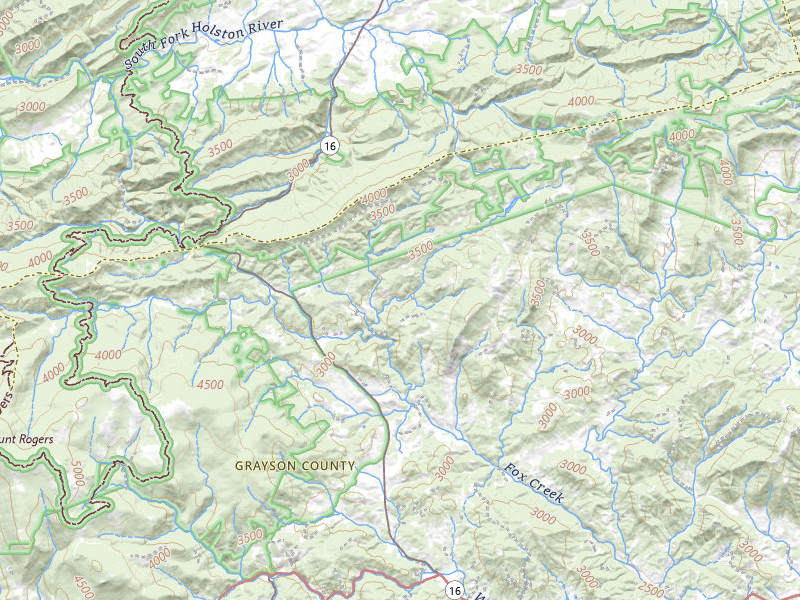 Radar-estimated hail-size map of the storm over Troutdale, VA on Jul 4, 2026