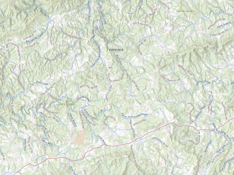 Radar-estimated hail-size map of the storm over Willis, VA